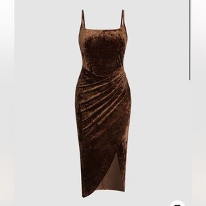 Brown velvet dress - size medium